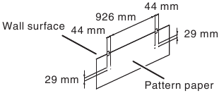 Fixation du support mural (position horizontale) - &Eacute;tape 1