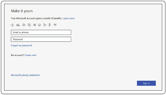 Connexion &agrave; votre compte Microsoft
