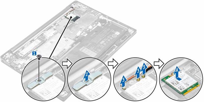 Retrait de la carte WLAN - &Eacute;tape 2