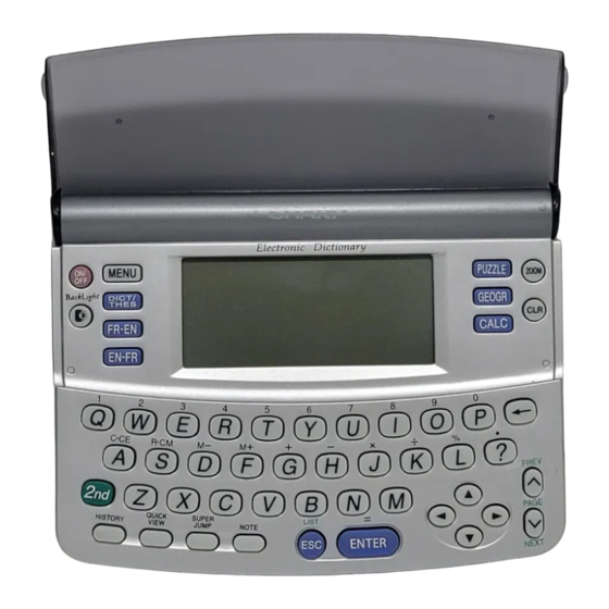 Sharp PW-E260 Manuels