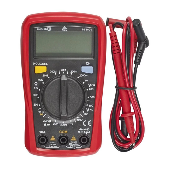 Lexman LEXMAN PT1000 MANUEL D'UTILISATION Télécharger le Pdf | ManualsLib