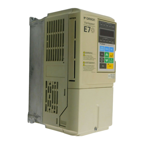 Omron VARISPEED E7 Manuels