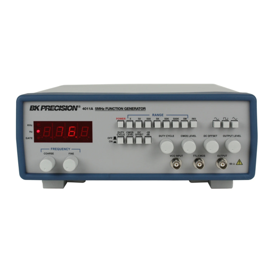 BK PRECISION BK4011A MANUEL D'UTILISATION Télécharger le Pdf | ManualsLib