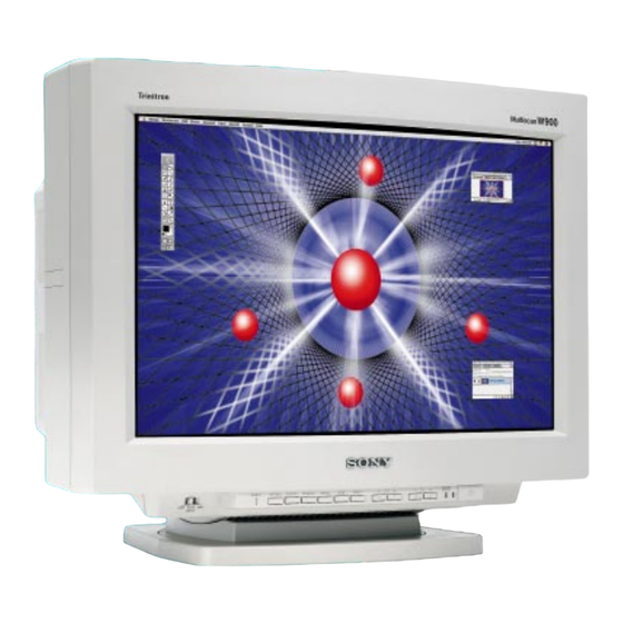 Sony Trinitron GDM-W900 Manuels