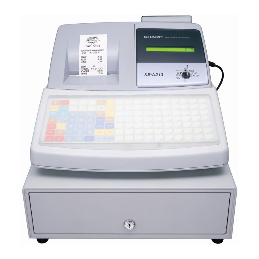 Sharp XE-A213 Manuels