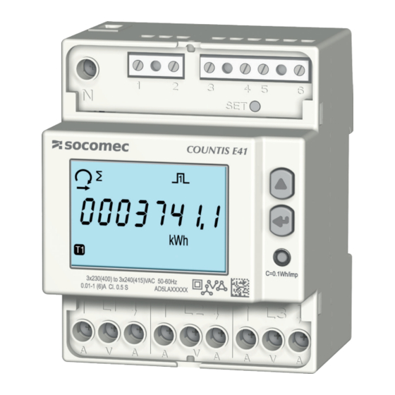 socomec COUNTIS E41 Manuels