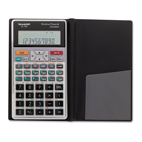 Sharp EL-738 Manuels