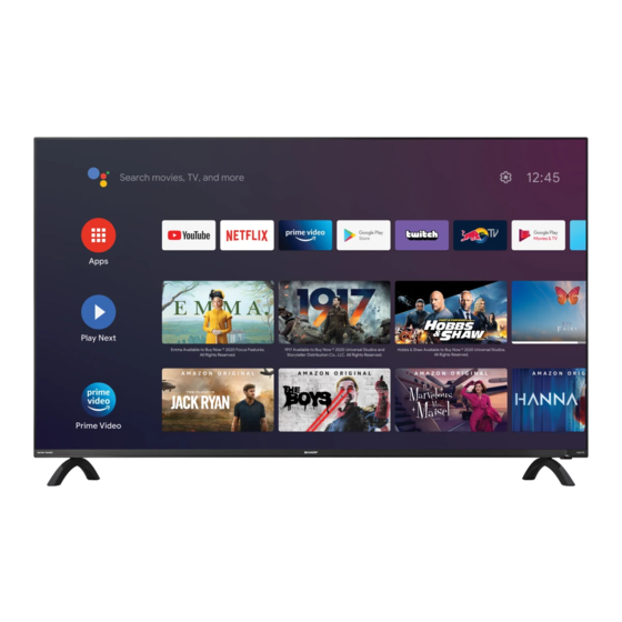 Sharp androidtv Manuels