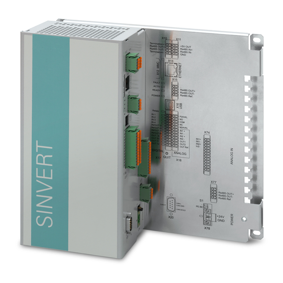 Siemens SINVERT PVM ControlBox Manuels