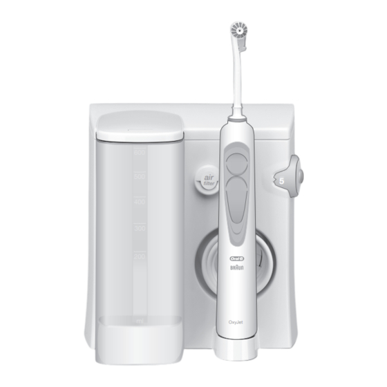 BRAUN ORAL-B OXYJET MODE D'EMPLOI Télécharger le Pdf | ManualsLib