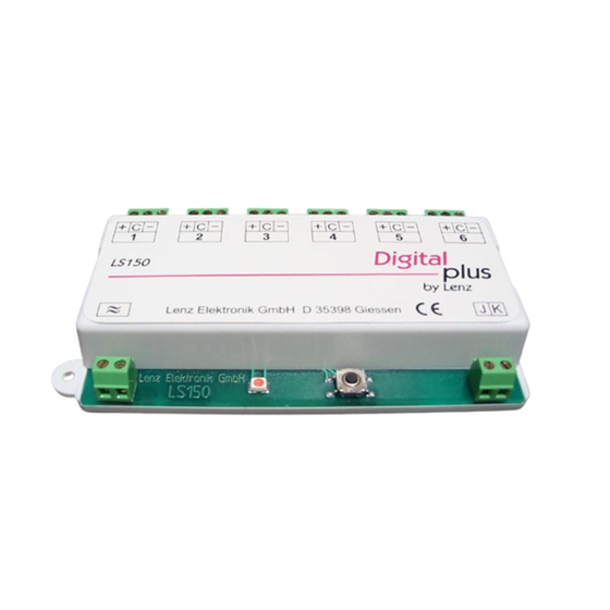 Vips Ls150 LENZ DIGITAL PLUS LS150 MANUEL Télécharger le Pdf | ManualsLib