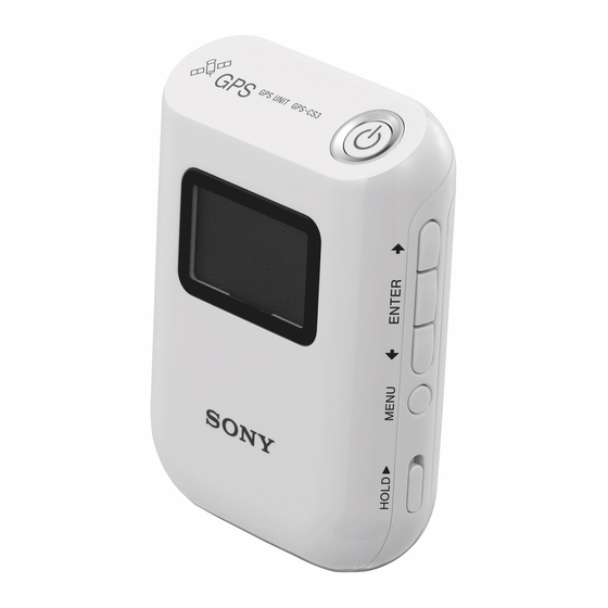 Sony GPS-CS3KA Manuels