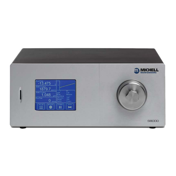 Michell MICHELL INSTRUMENTS S8000 MANUEL DE L'UTILISATEUR Télécharger le Pdf ...